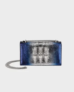 Zamszowa kopertówka z ćwiekami Skull Clutch