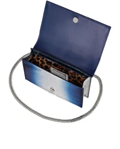 Zamszowa kopertówka z ćwiekami Skull Clutch