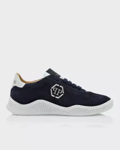 Zamszowe granatowe sneakersy Runner