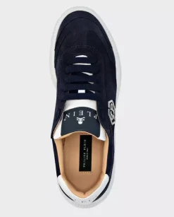 Zamszowe granatowe sneakersy Runner