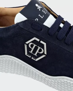 Zamszowe granatowe sneakersy Runner