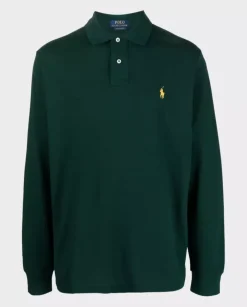 Zielona bluzka polo Custom Slim Fit