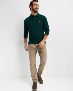 Zielona bluzka polo Custom Slim Fit