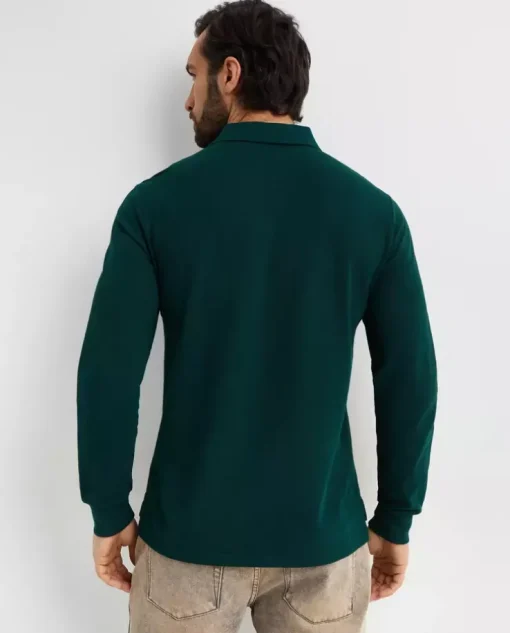 Zielona bluzka polo Custom Slim Fit