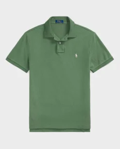 Zielona koszulka polo Custom Slim Fit