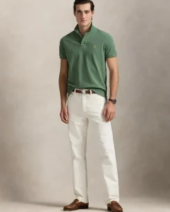 Zielona koszulka polo Custom Slim Fit