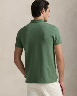 Zielona koszulka polo Custom Slim Fit