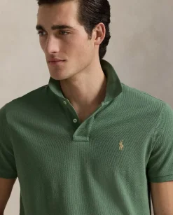 Zielona koszulka polo Custom Slim Fit
