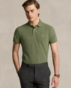 Zielona koszulka polo Custom Slim Fit