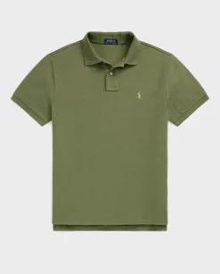 Zielona koszulka polo Custom Slim Fit