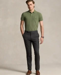 Zielona koszulka polo Custom Slim Fit