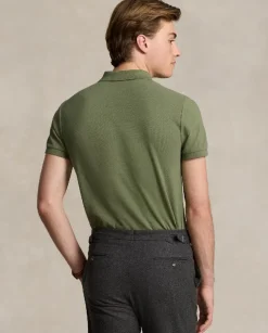 Zielona koszulka polo Custom Slim Fit