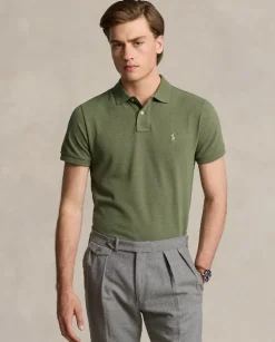 Zielona koszulka polo z logo Classic Fit