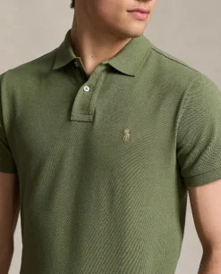 Zielona koszulka polo z logo Classic Fit