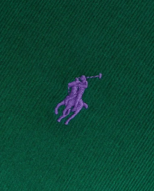 Zielona sztruksowa koszula Slim Fit