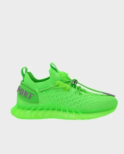 Zielone sneakersy sportowe z logo