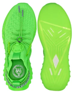 Zielone sneakersy sportowe z logo