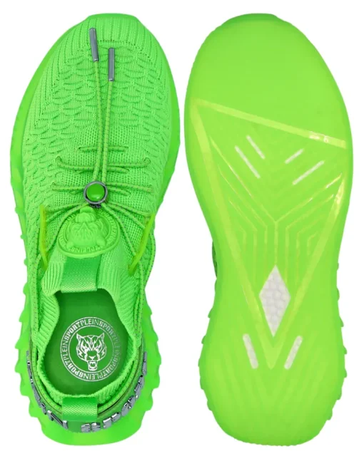 Zielone sneakersy sportowe z logo