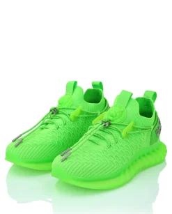 Zielone sneakersy sportowe z logo