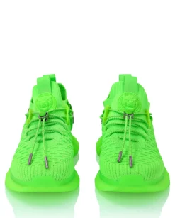 Zielone sneakersy sportowe z logo