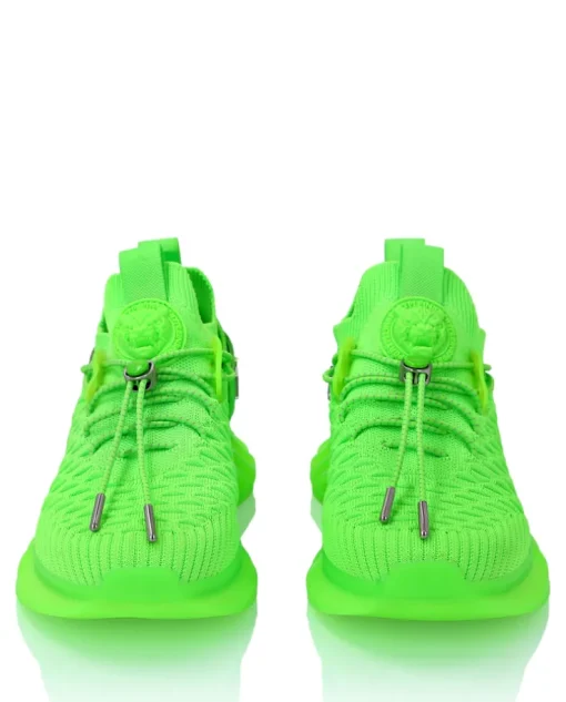 Zielone sneakersy sportowe z logo