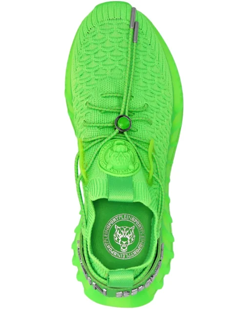 Zielone sneakersy sportowe z logo