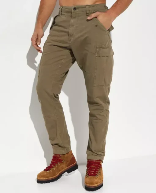 Zielone spodnie cargo Slim Fit