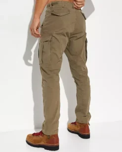 Zielone spodnie cargo Slim Fit