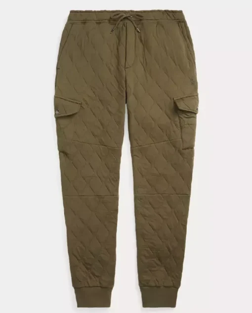 Zielone spodnie dresowe Cargo Jogger