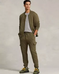 Zielone spodnie dresowe Cargo Jogger