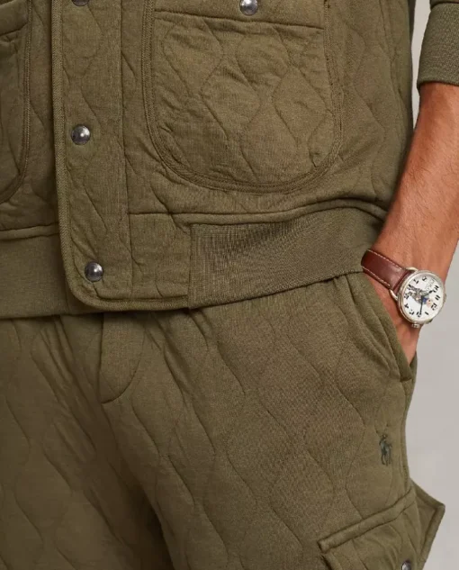 Zielone spodnie dresowe Cargo Jogger