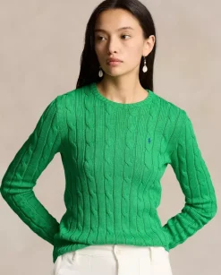 Zielony sweter Slim Fit z logo
