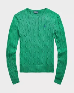 Zielony sweter Slim Fit z logo