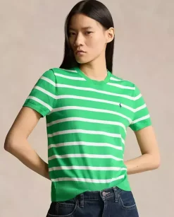 Zielony sweter w paski