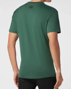 Zielony t-shirt z czaszką
