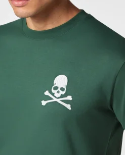 Zielony t-shirt z czaszką