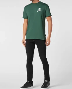 Zielony t-shirt z czaszką