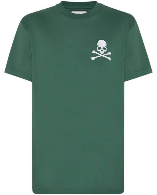 Zielony t-shirt z czaszką