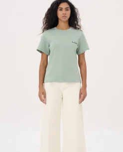 Zielony t-shirt z logo Horizon