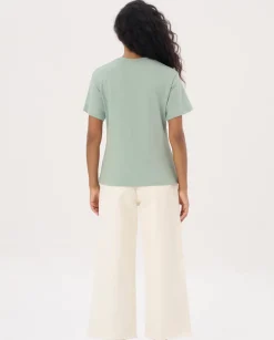 Zielony t-shirt z logo Horizon