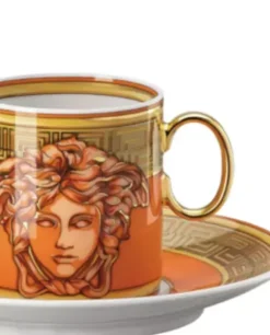 Złota-pomarańczowa filiżanka do espresso Medusa Orange Coin