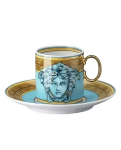 Złoto-błękitna filiżanka do espresso Blue Coin