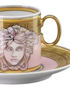 Złoto-różowa filiżanka do espresso Pink Coin